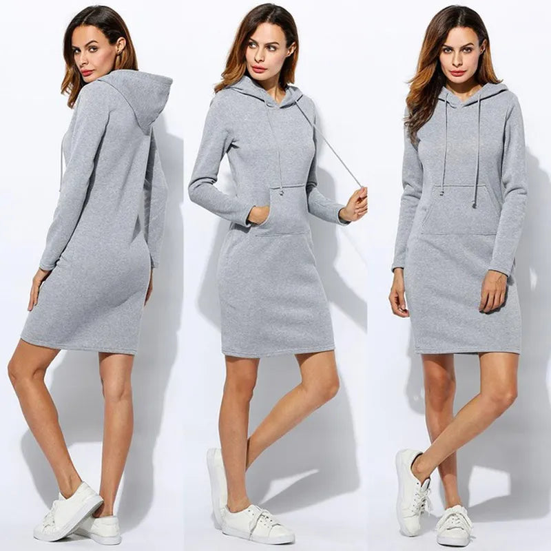 Addie - Sweatshirt dress with hood