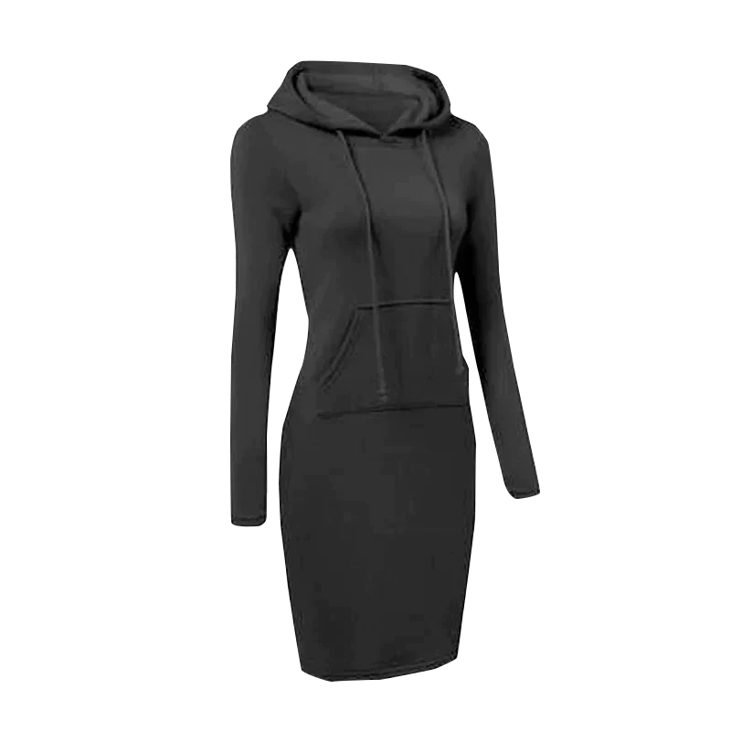 Sweatshirt dress with hood