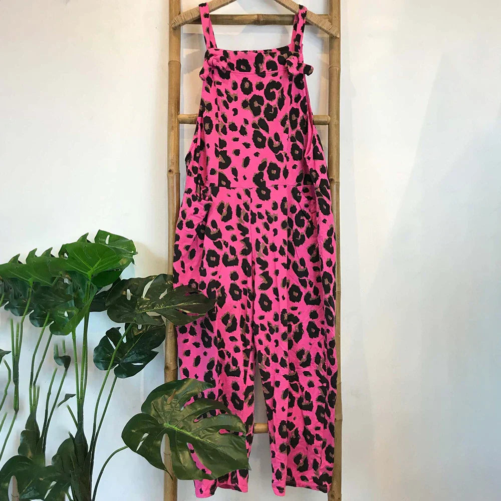 Printed leopard jumpsuits