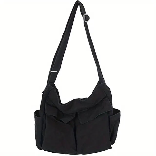 Vintage-style ladies' shoulder bag made of canvas