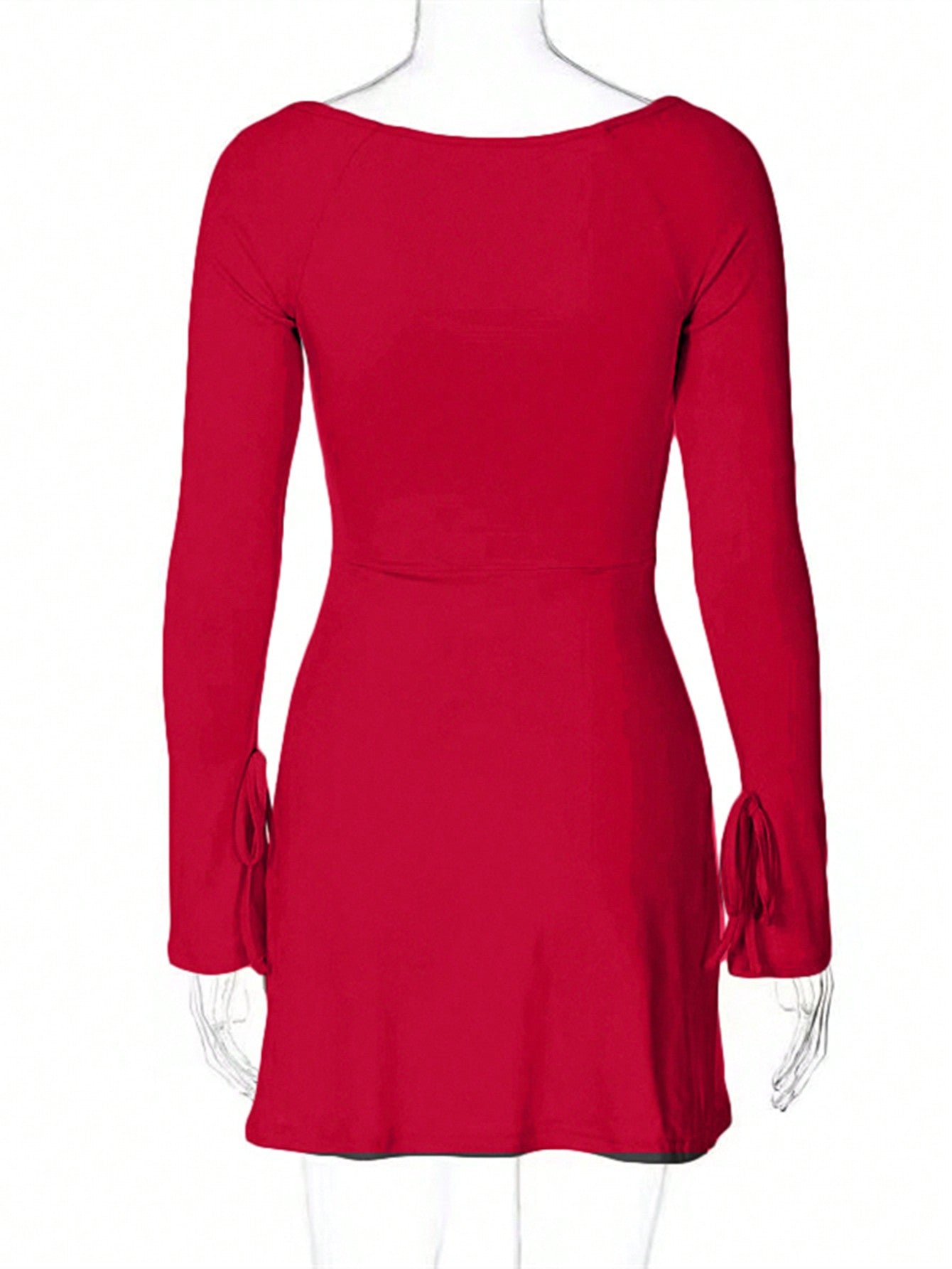 Timeless Ladies Square Collar Long Sleeve Dress