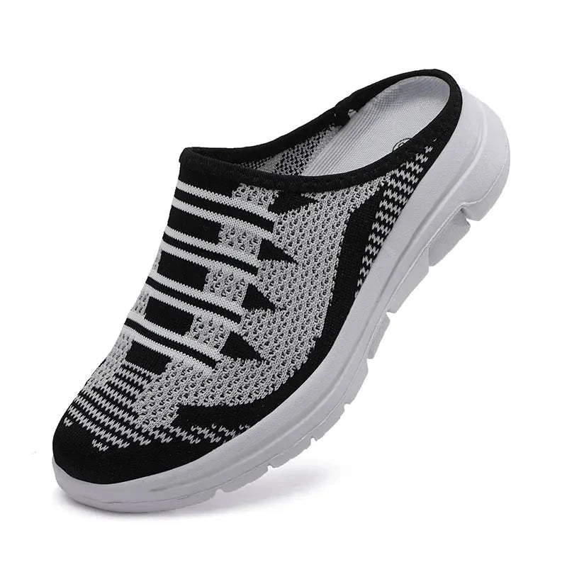 Lightweight mesh wedge heel slip-on shoes for women