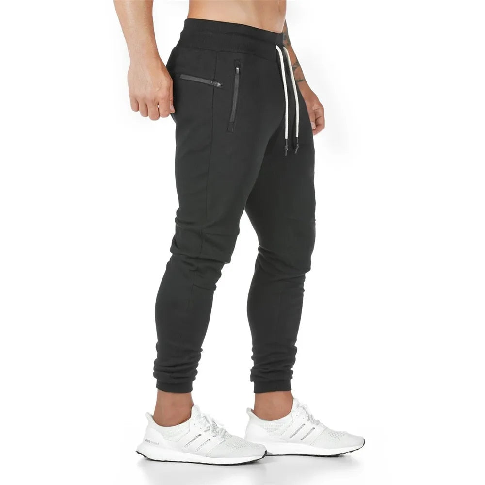 Yasper - Men's Elastic Waist Multi-Pocket Skinny Jogging Pants