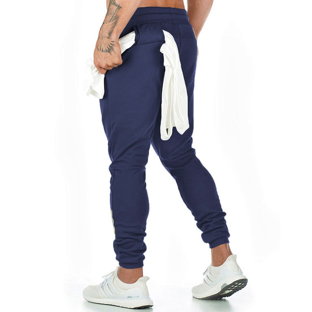 Yasper - Men's Elastic Waist Multi-Pocket Skinny Jogging Pants