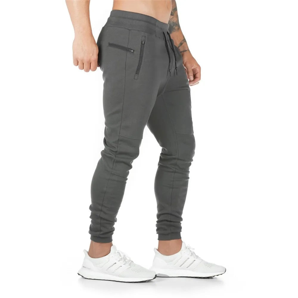 Yasper - Men's Elastic Waist Multi-Pocket Skinny Jogging Pants