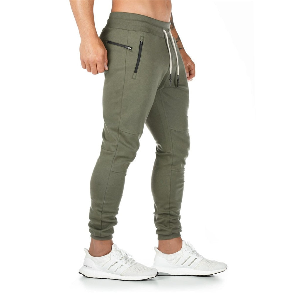 Yasper - Men's Elastic Waist Multi-Pocket Skinny Jogging Pants