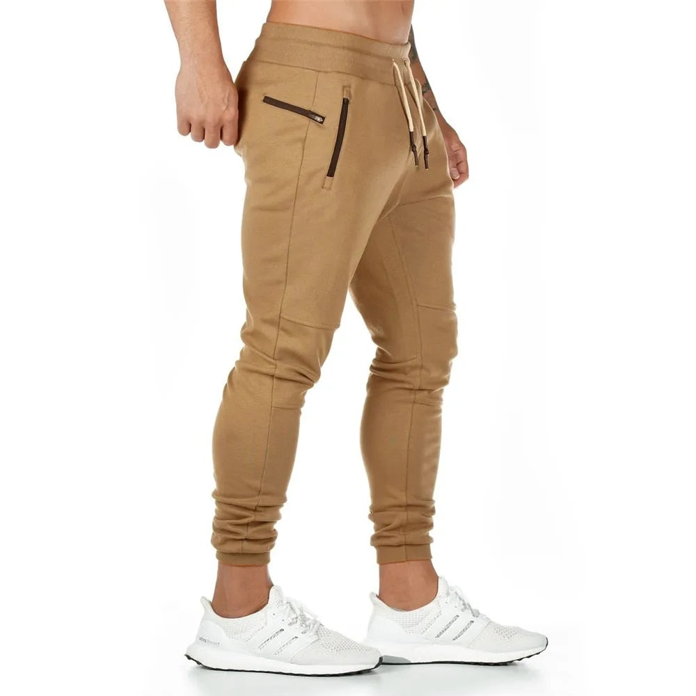 Yasper - Men's Elastic Waist Multi-Pocket Skinny Jogging Pants