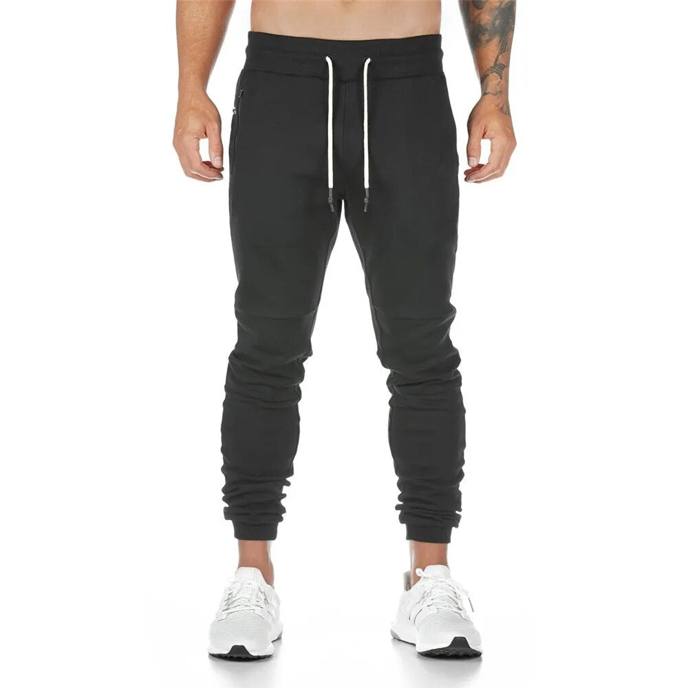 Yasper - Men's Elastic Waist Multi-Pocket Skinny Jogging Pants