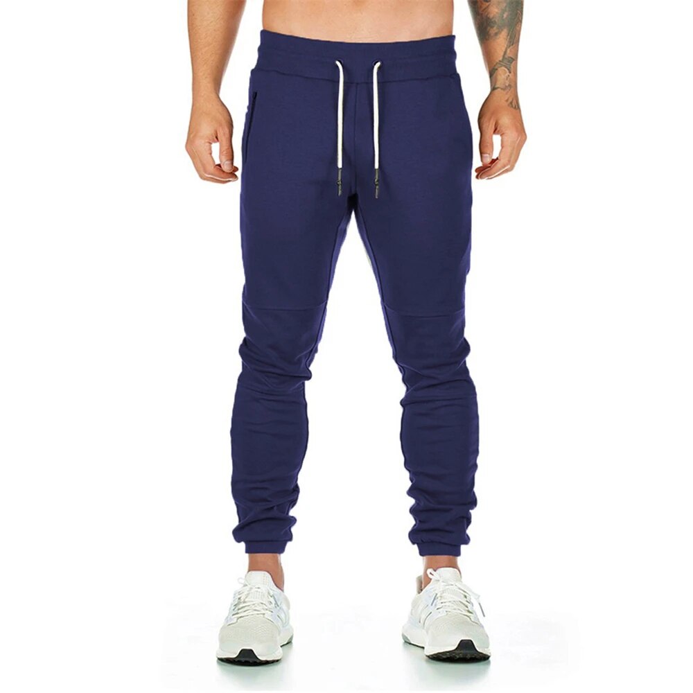 Yasper - Men's Elastic Waist Multi-Pocket Skinny Jogging Pants