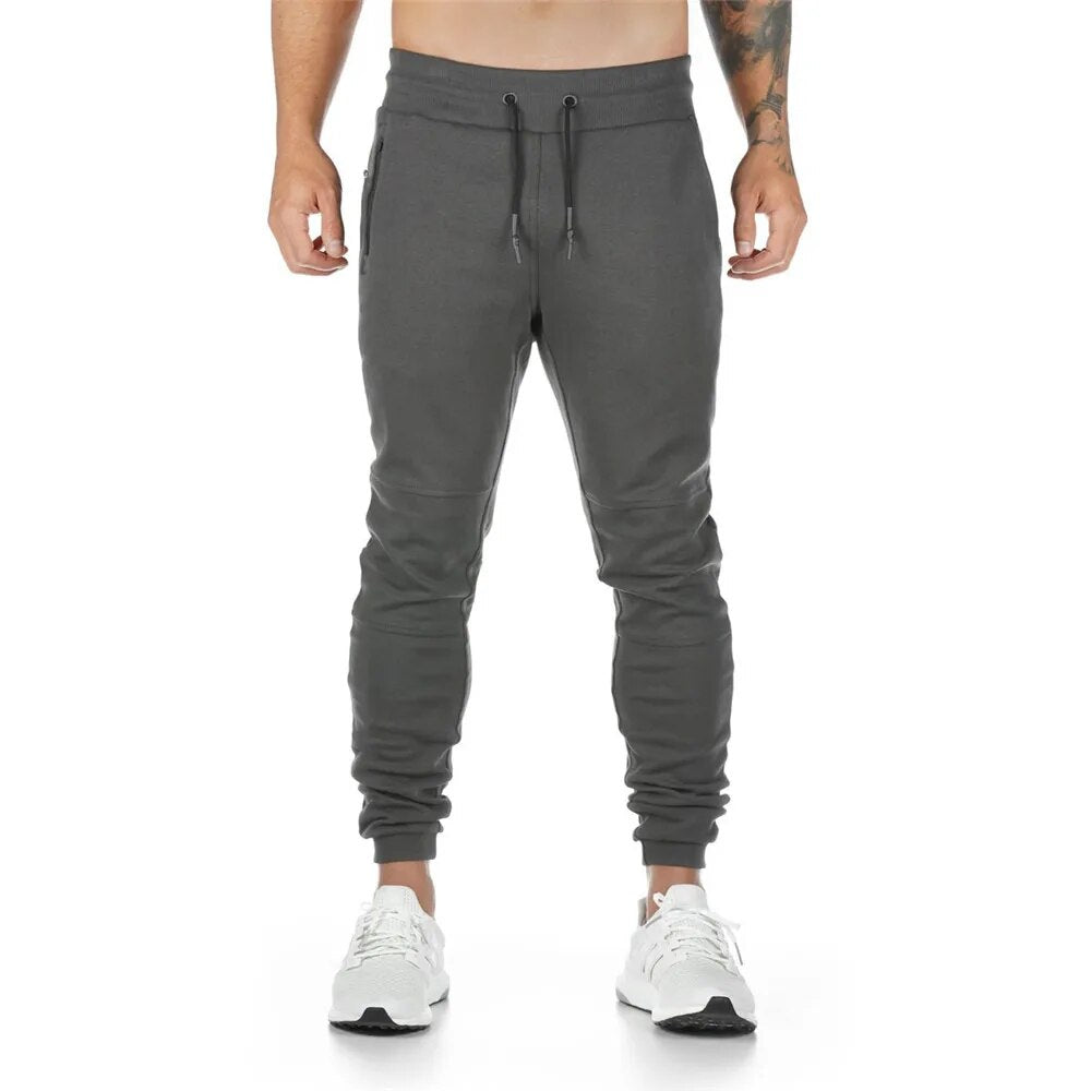 Yasper - Men's Elastic Waist Multi-Pocket Skinny Jogging Pants