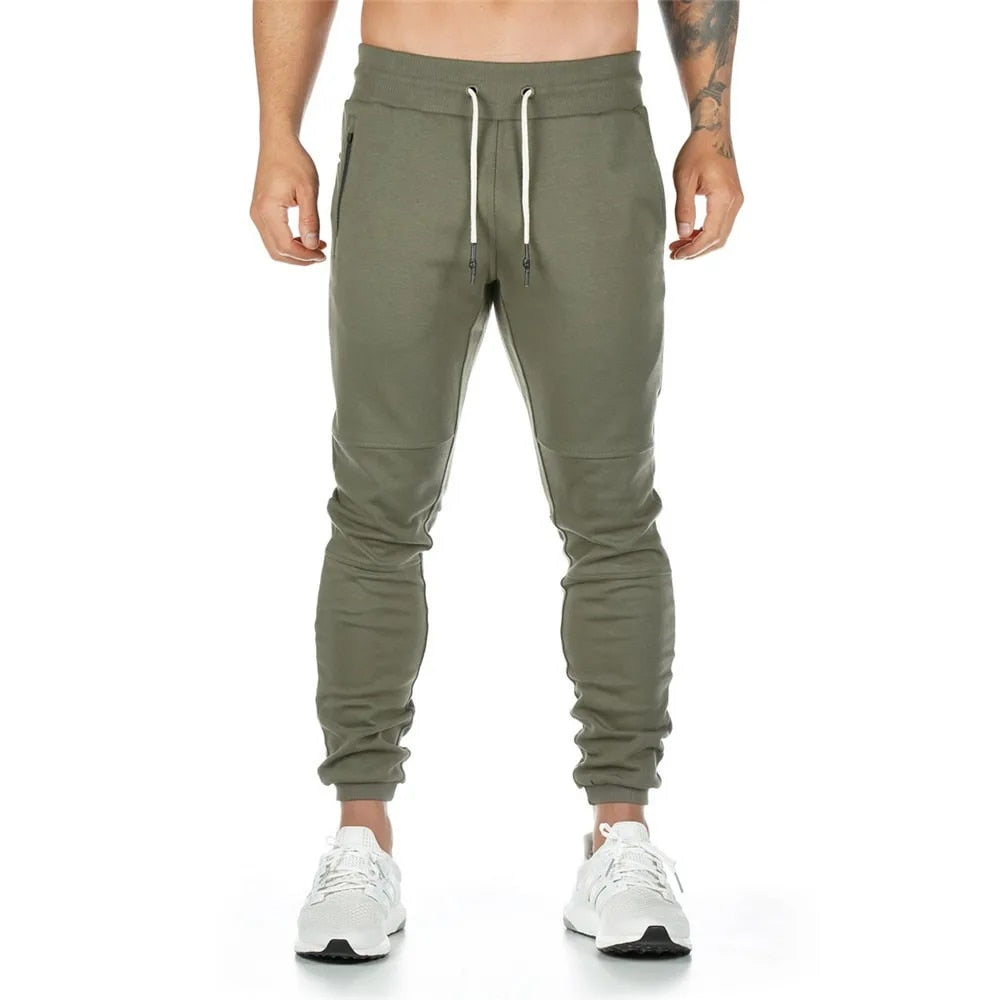 Yasper - Men's Elastic Waist Multi-Pocket Skinny Jogging Pants