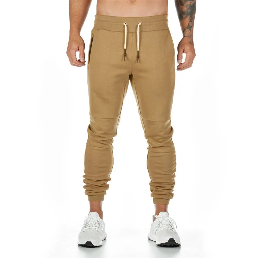 Yasper - Men's Elastic Waist Multi-Pocket Skinny Jogging Pants