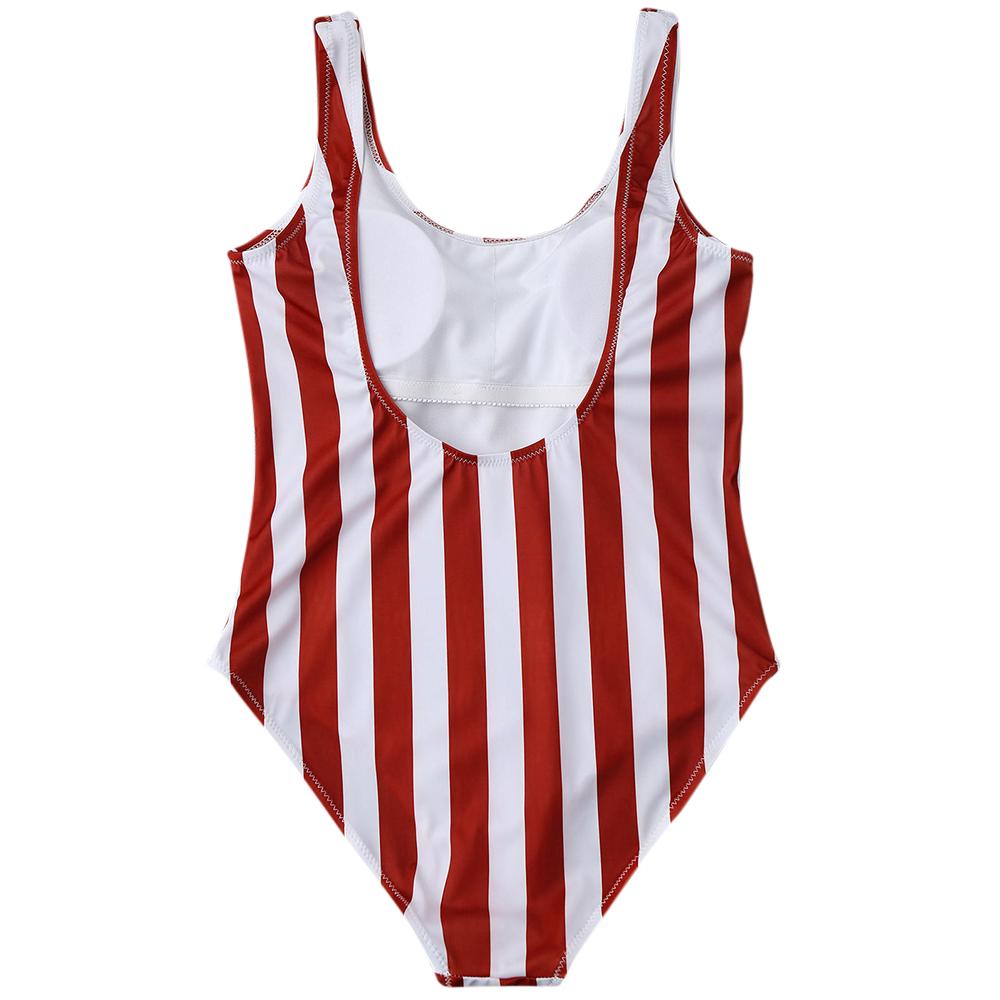 Sexy Shaping Striped Monokini One Piece Swimsuit