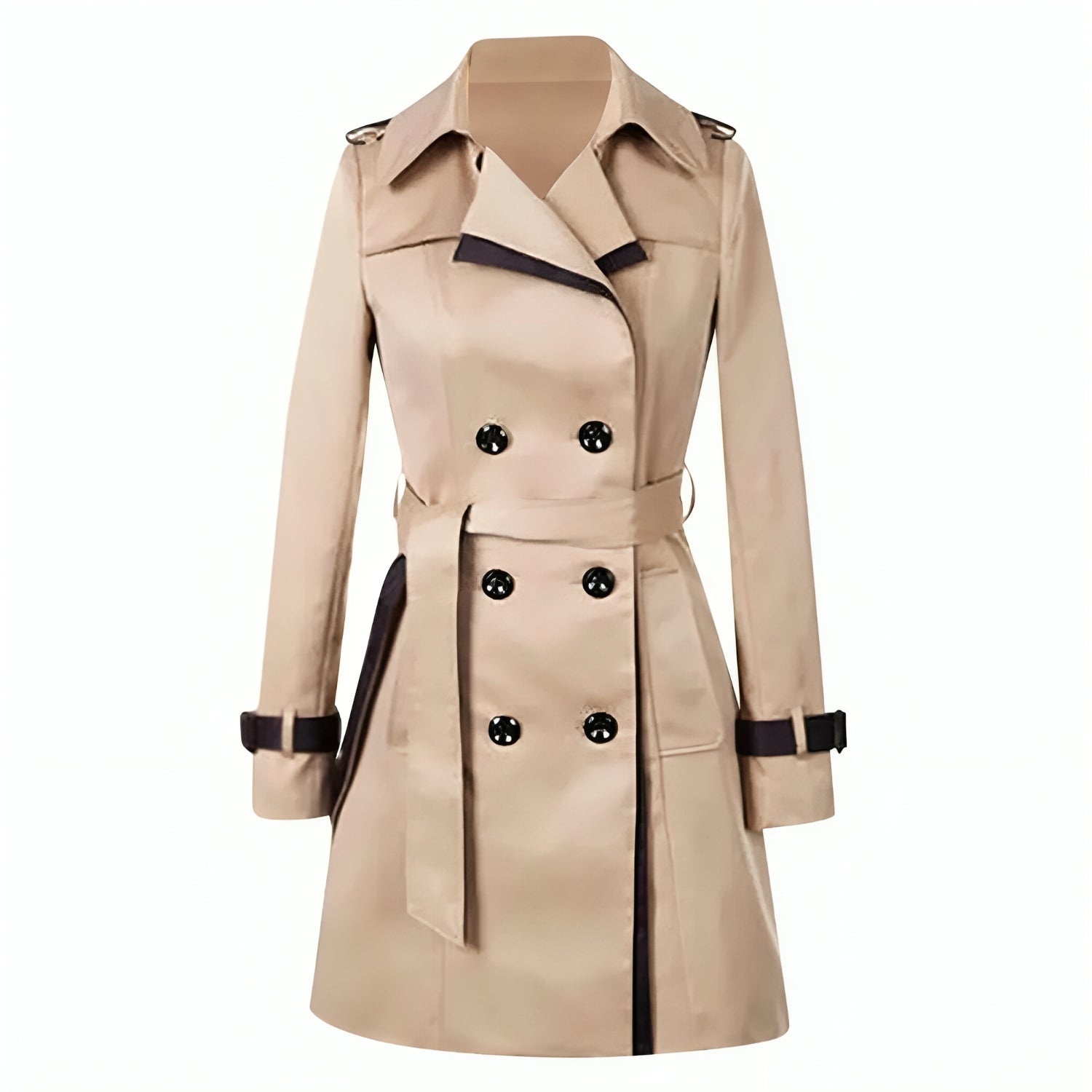Stylish elegant long trench coat for women