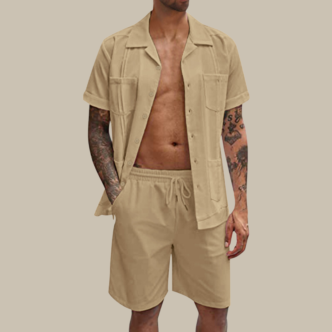 New Year's Eve - Stylish set for men: shirt & shorts