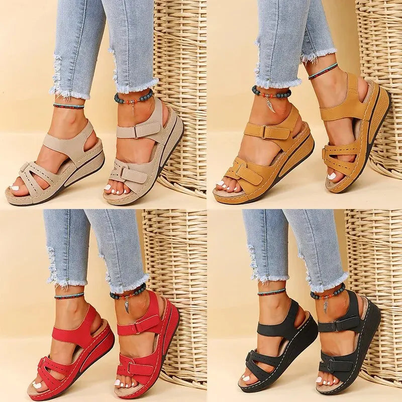 Blanche - Summer wedge sandals