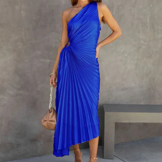 Talia - Dress with irregular pleats