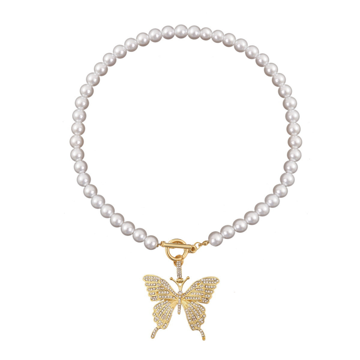 Pearl Butterfly Clavicle Necklace