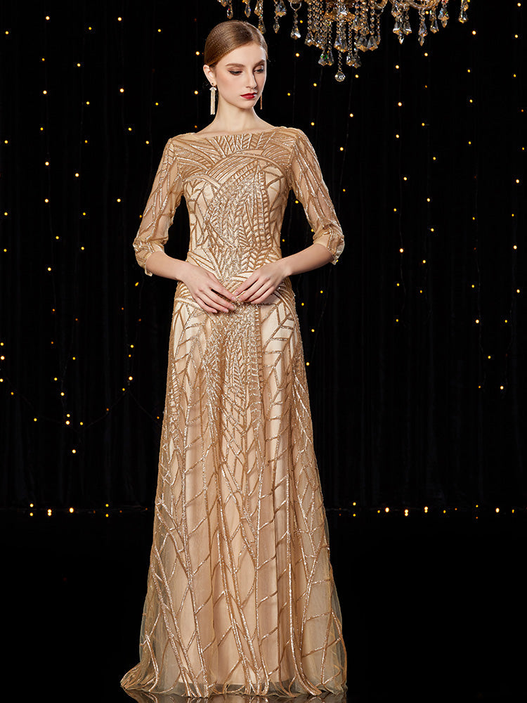 Super elegant long evening dress