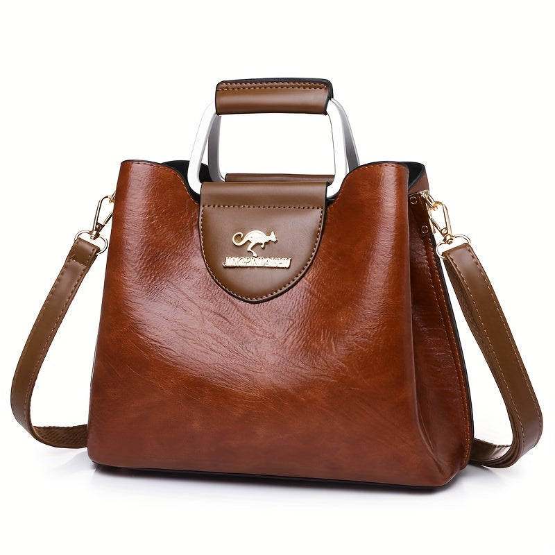 Ava - Elegant two-coloured leather bag