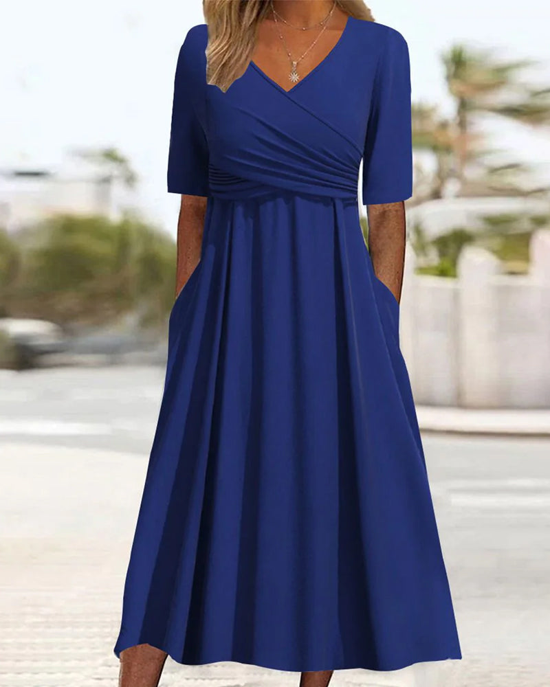 Sharon - Trendy V-Neck Dress