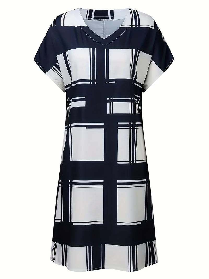 Wileen - Midi dress with grid lines