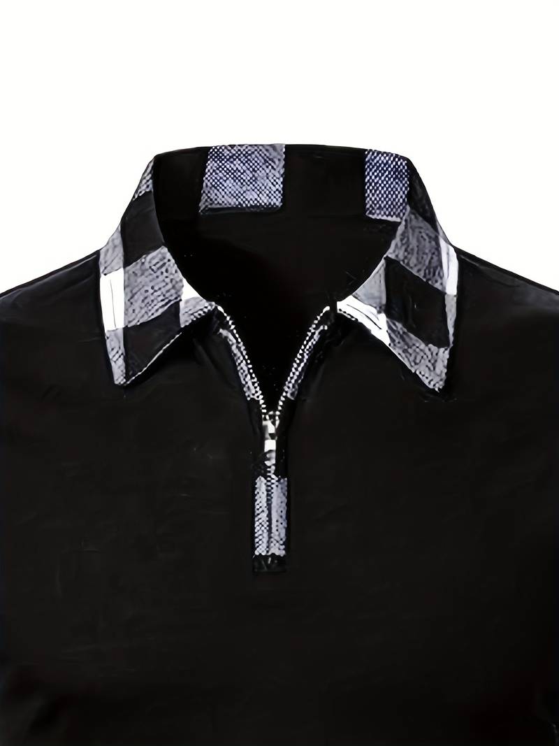 James long sleeve check flannel polo shirt