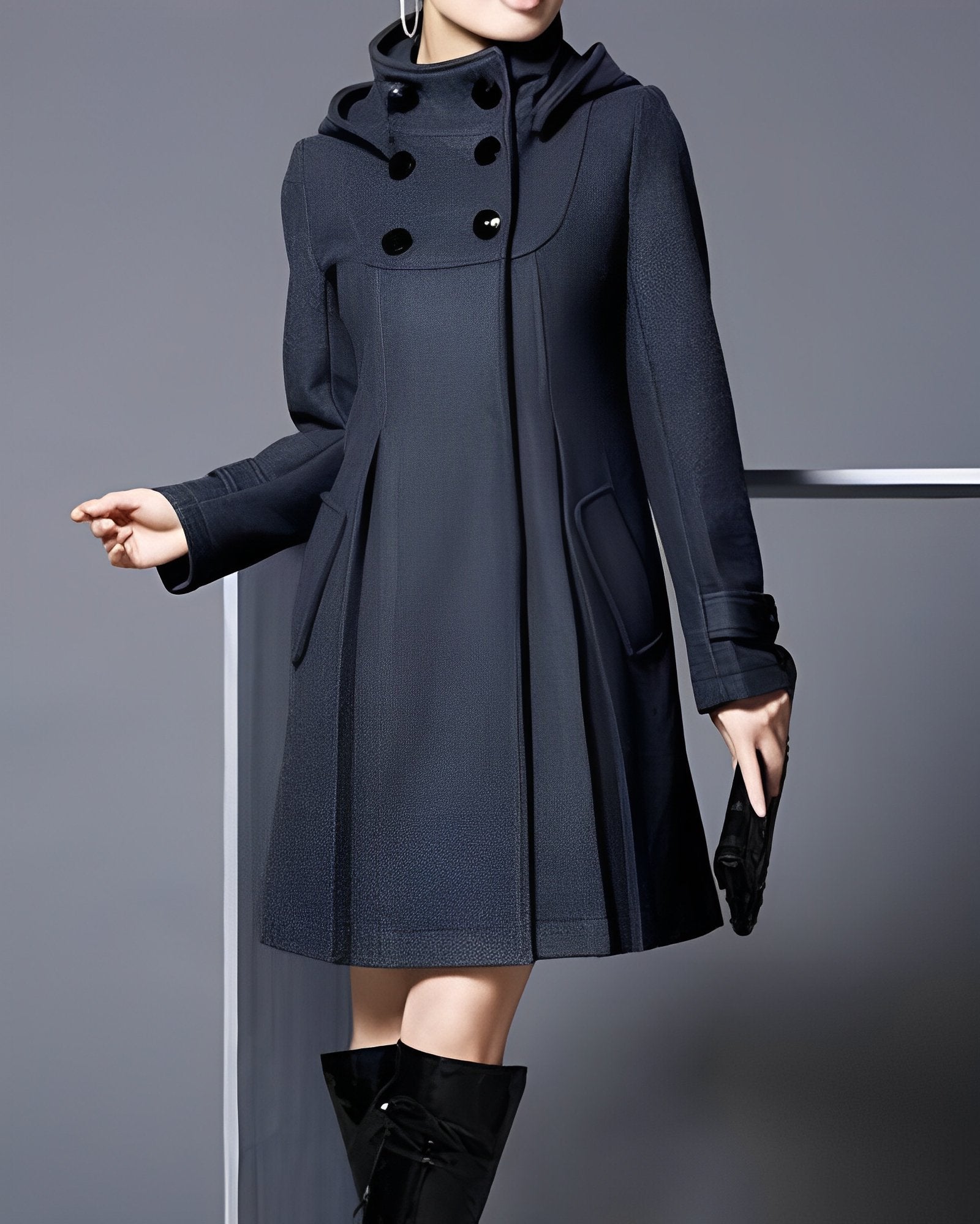 Relaxed fit jacket with side pockets for women