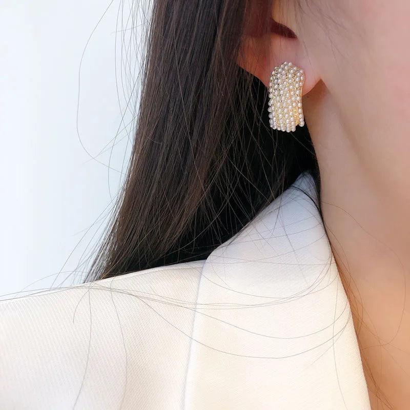 Aurelia - Chic earrings with pearl embellishment