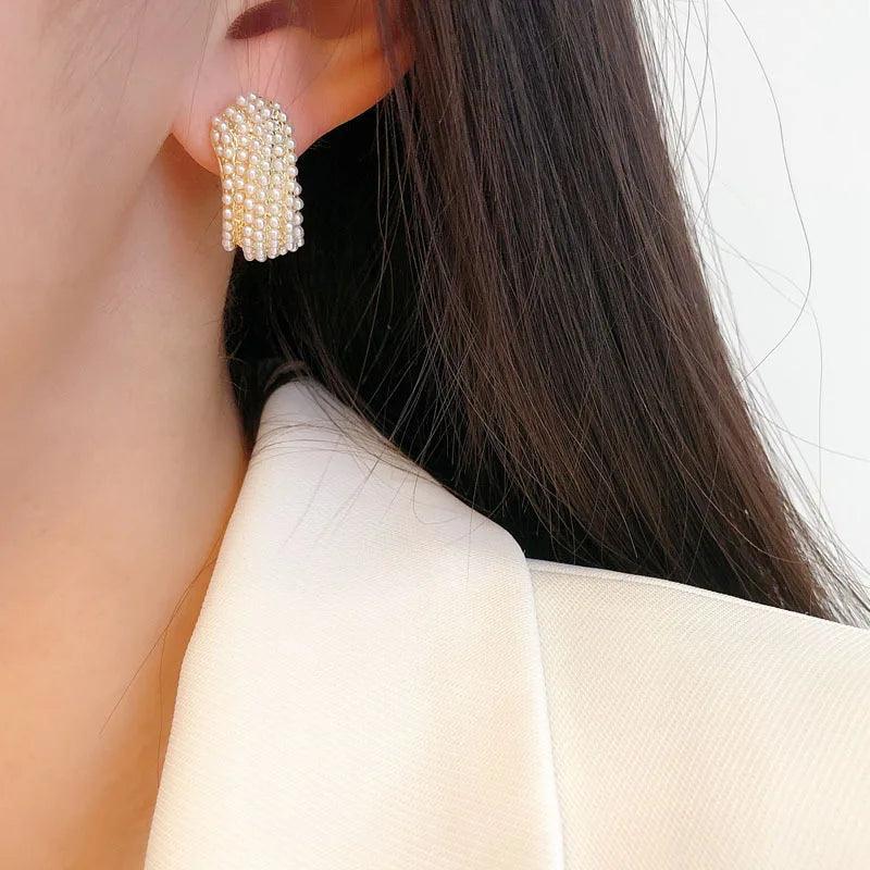 Aurelia - Chic earrings with pearl embellishment