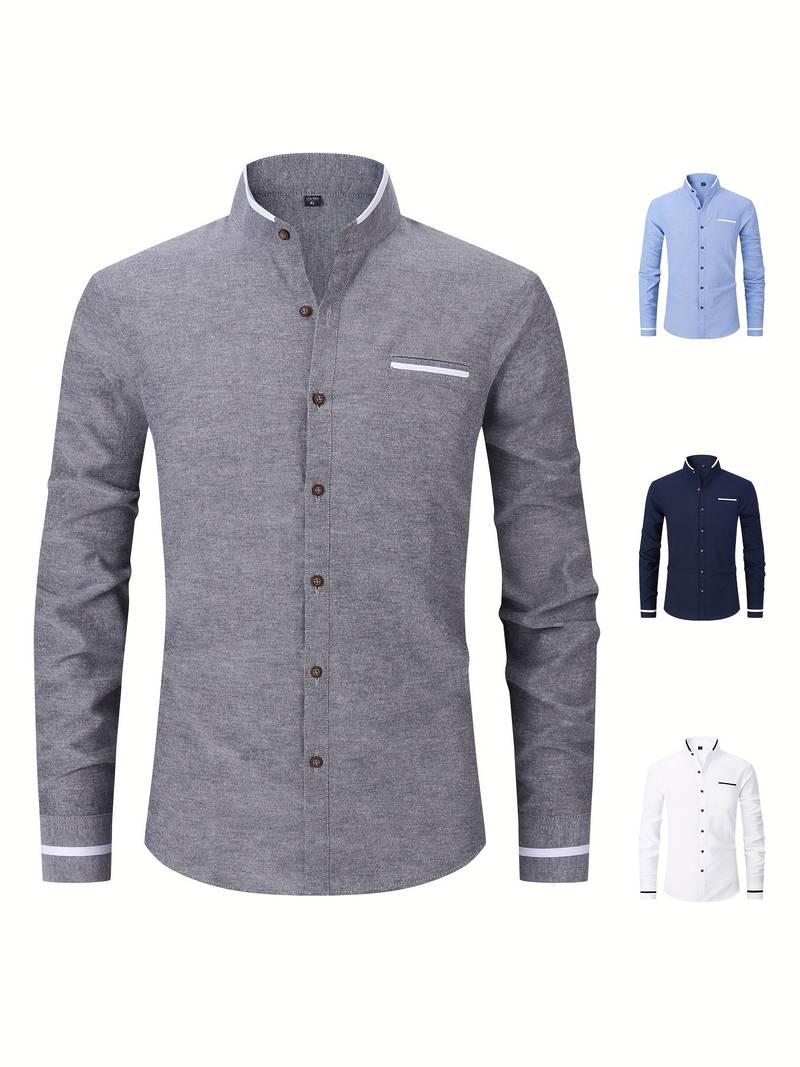 Vincent - Long-armed collar shirt for men