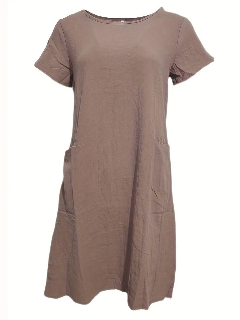 Kacey - Round neck pocket dress