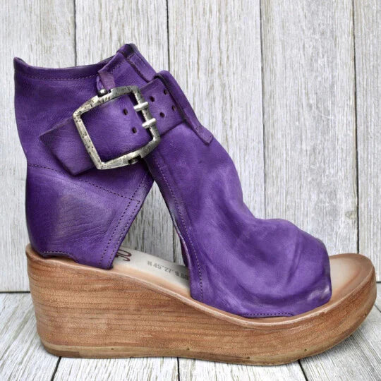 Boho wedge sandals for women