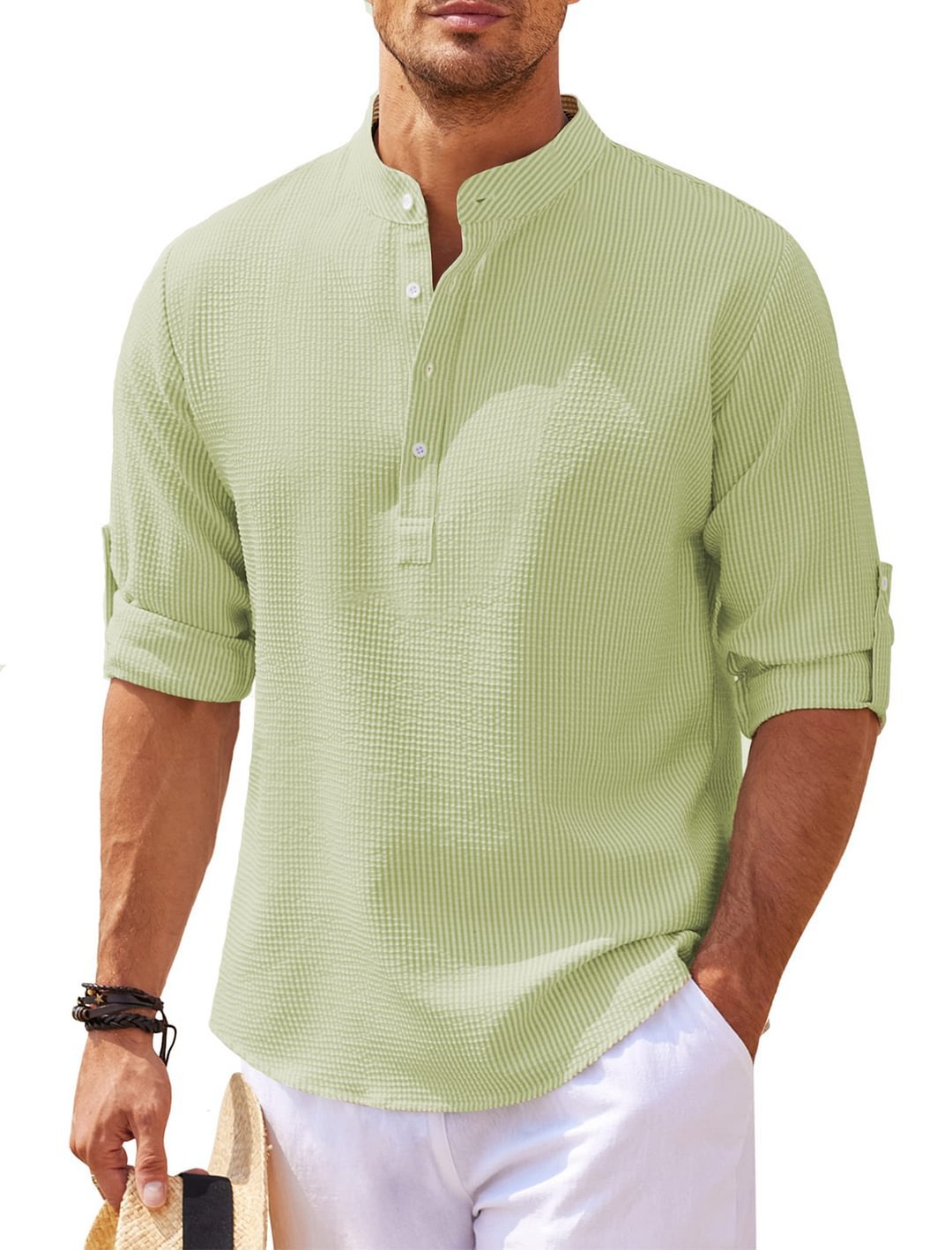 Fyodor - Long-sleeved linen casual shirt for men