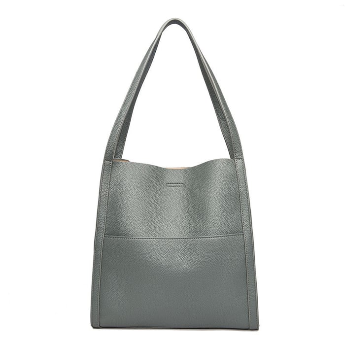 Handmade shoulder strap bag in vegan leather