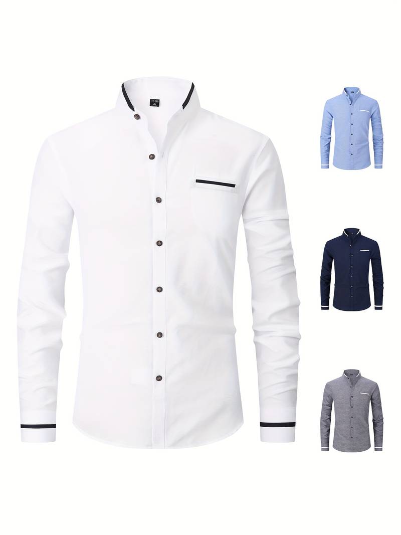 Vincent - Long-armed collar shirt for men