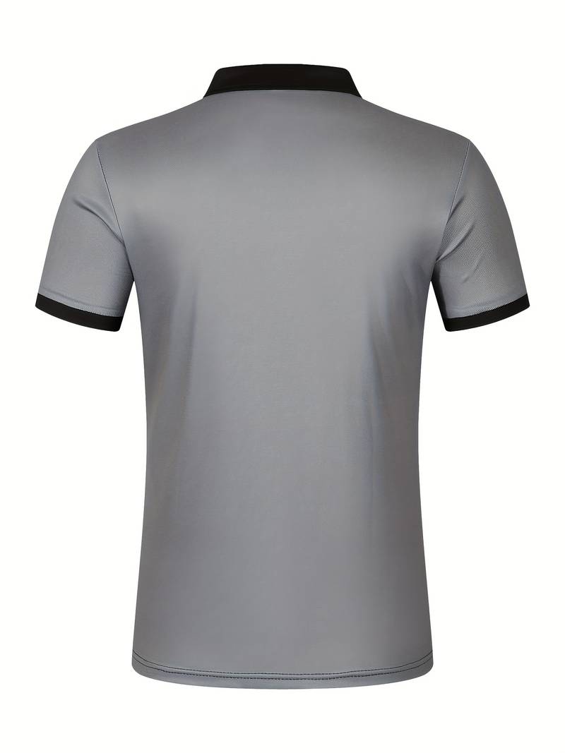 Leon - Casual Short Sleeve Striped Polo Shirt For Men