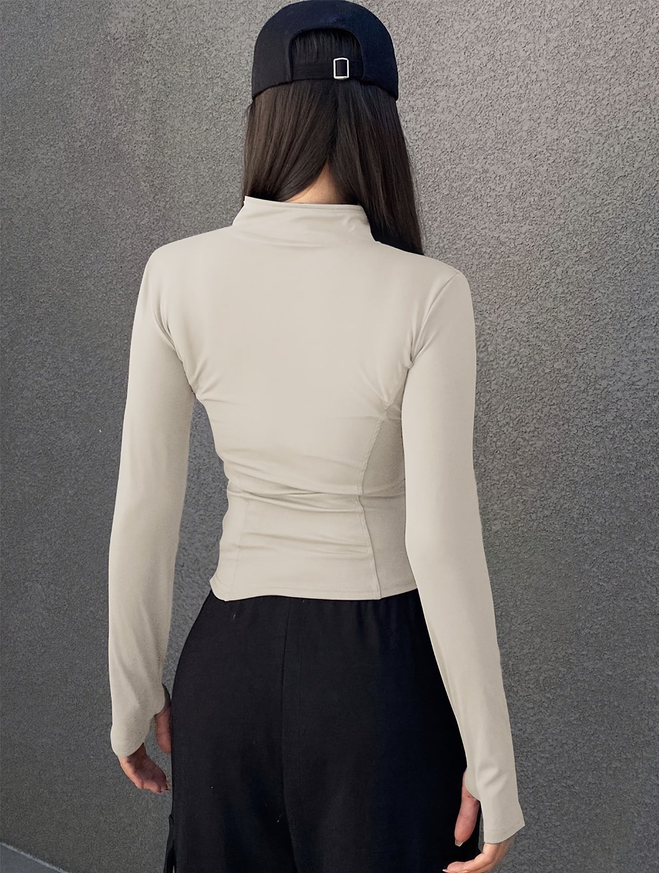 Slim-fit zipper top jacket for women