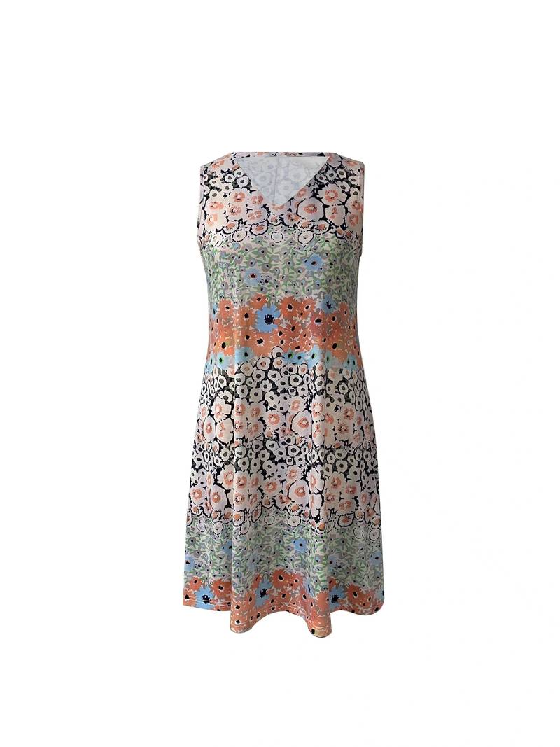 Abriella - V-neck with floral print dress