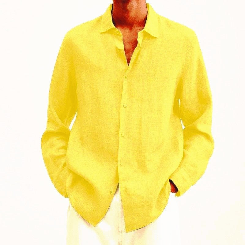 Finnian - Long-sleeved linen shirts for men