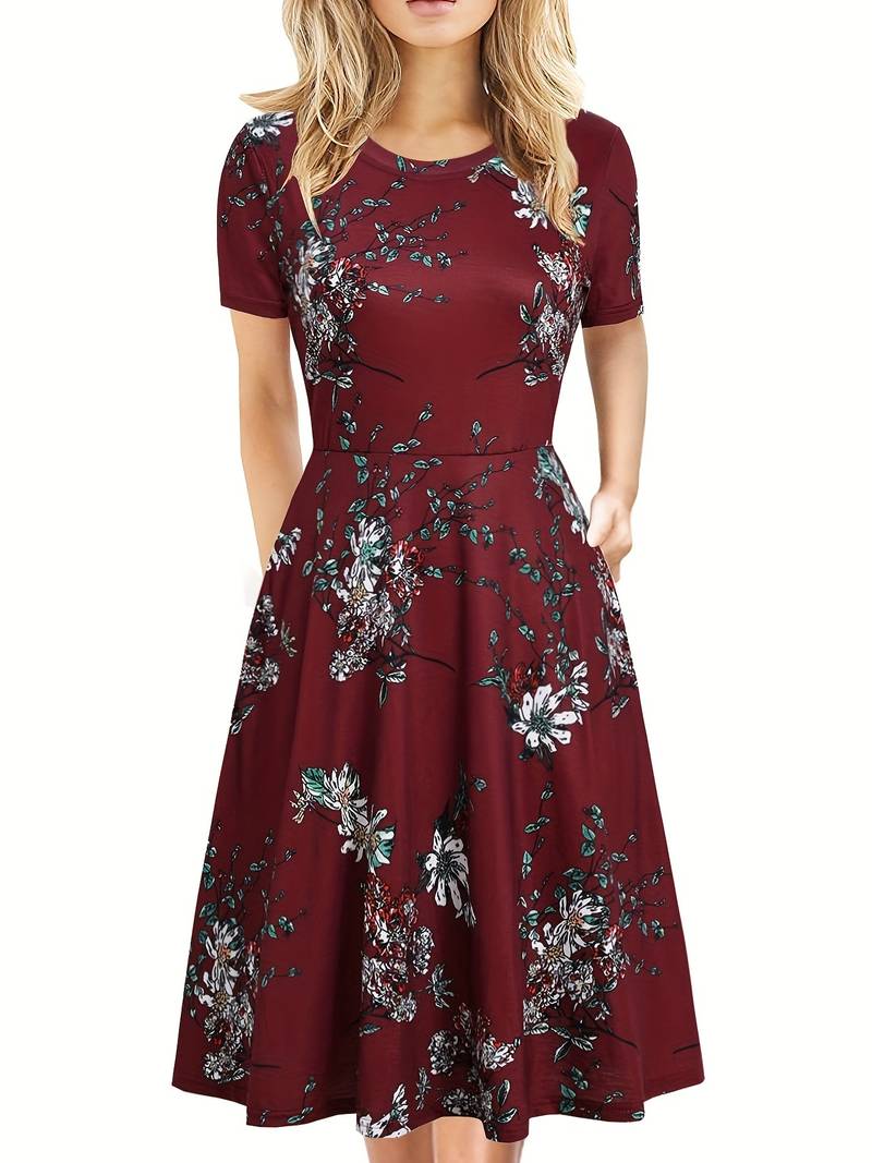 Vannesa | Women's Vintage Floral Print Dress