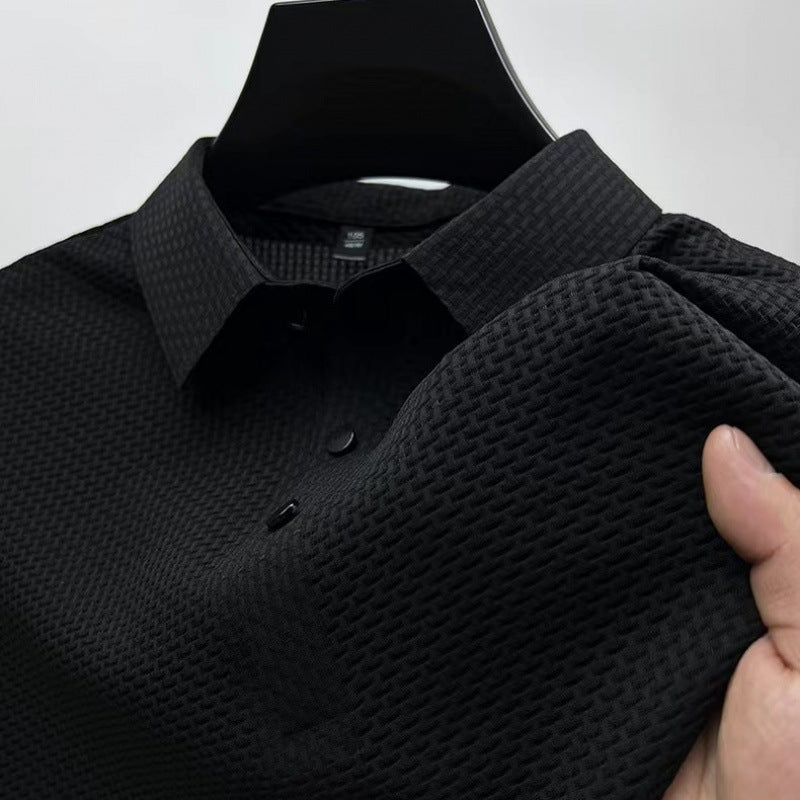 Faris - Breathable summer shirt with mesh V-neck