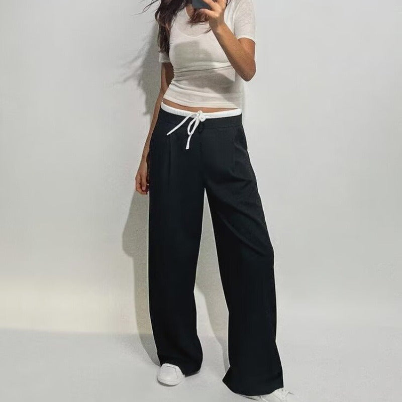 Annmarie - trousers with high waist and wide leg