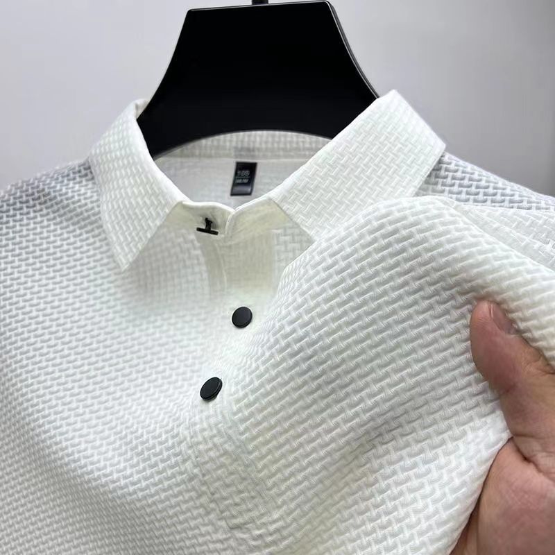 Faris - Breathable summer shirt with mesh V-neck