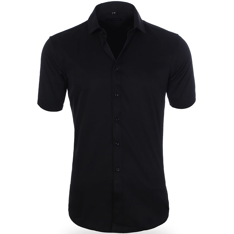 Breathable Elastic Anti-wrinkle Short Sleeve Shirt