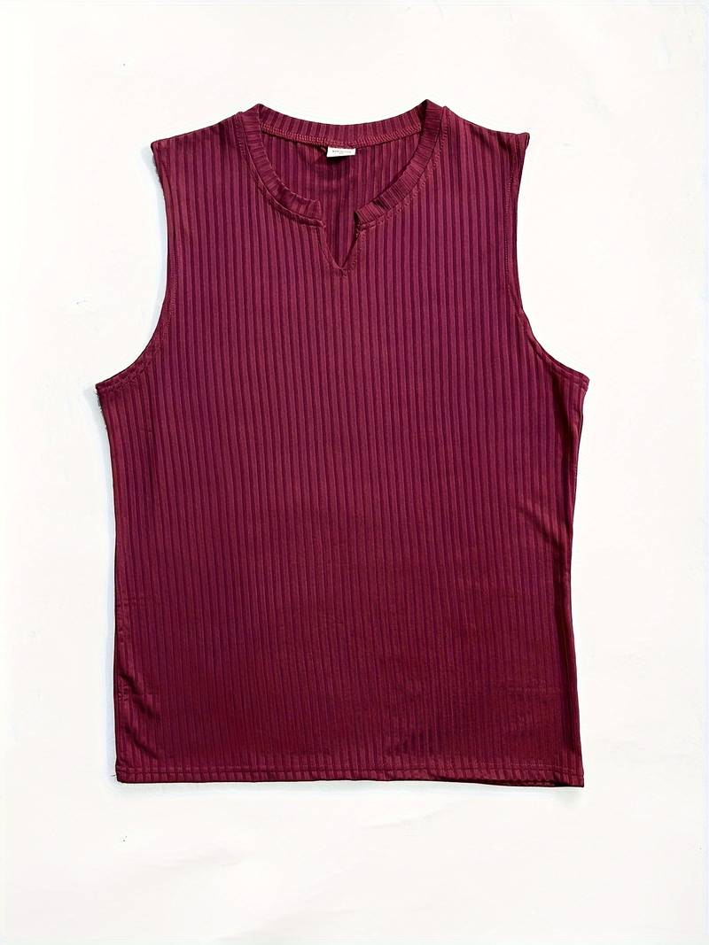 Dylan high stretch rib knit tank top with v neckline