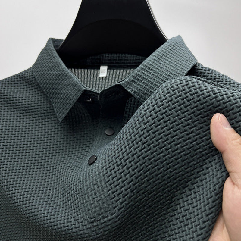 Faris - Breathable summer shirt with mesh V-neck