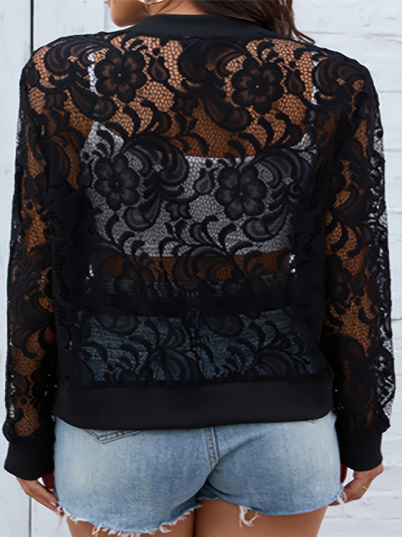 Casual lace jacket for women