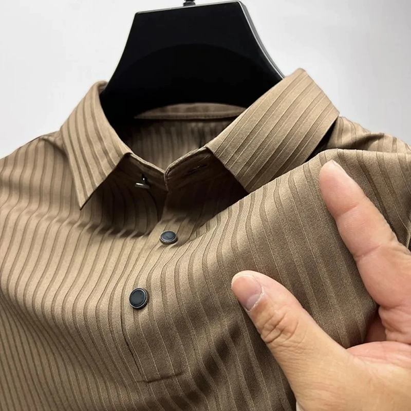 David | Silk shirt with stylish button