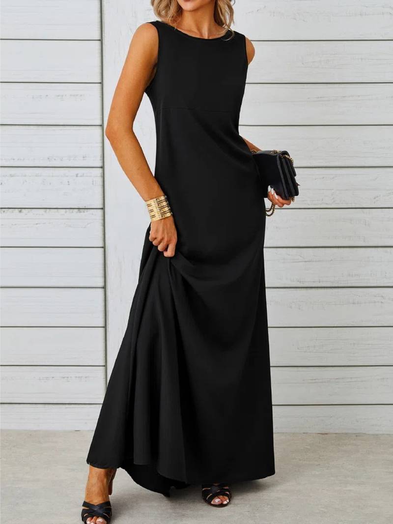 Warda - Simple long black dress